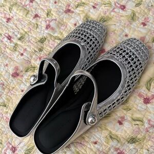 Silver Women's Flats